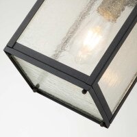 Hängende Außenlampe Aluminium Glas E27 IP44 H:...