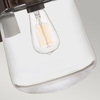 Wandlampe außen Aluminium Glas E27 IP44 H: 39,3 cm...