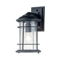 Au&szlig;enwandlampe E27 IP44 H: 35,2 cm Schwarz Maritim