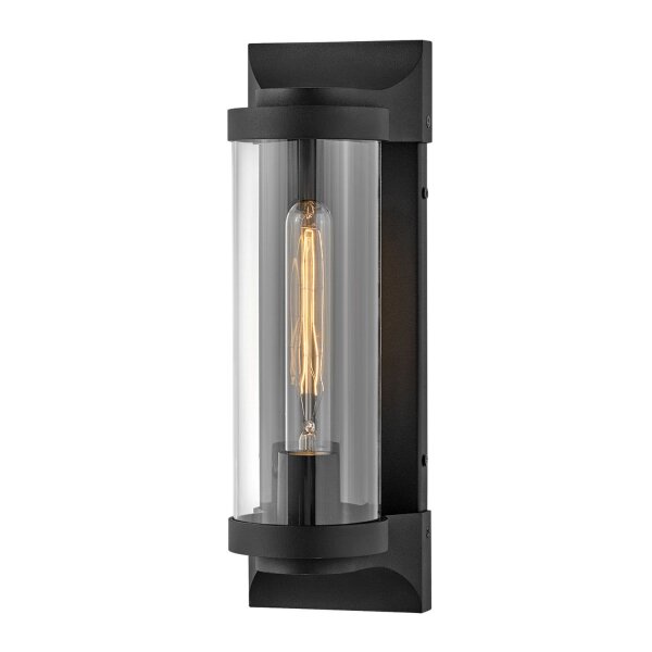 Außenlampe Wand Eingang 35,6 cm hoch IP44 E27 Schwarz