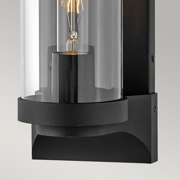 Außenlampe Wand Eingang 35,6 cm hoch IP44 E27 Schwarz