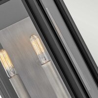 Außenwandleuchte Schwarz IP44 41,9 cm hoch 2x E14...