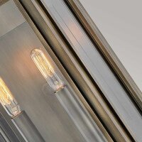 Außenlampe Wand IP44 H: 41,9 cm eckig in Bronze...