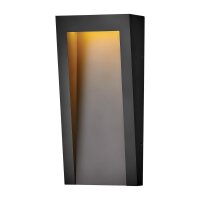 LED Wandlampe au&szlig;en 38 cm hoch IP44 Schwarz eckig TWEED