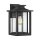 Außenwandlampe Schwarz Vintage E27 IP44 H: 35,7 cm Regenglas