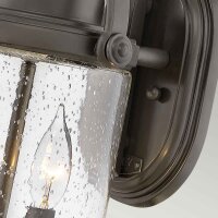 Außenlampe Wand Glas E14 IP44 43,2 cm hoch 2x E14...