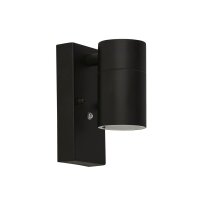 Außenwandlampe Schwarz IP44 Metall H:15 cm akzentuiert