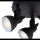 Schwarzer Deckenspot Metall flexibel GU10 30 cm 3-flmg