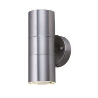 Up Down Wandlampe Au&szlig;en Stahl IP44 GU10 H:16 cm 2-flmg