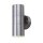 Up Down Wandlampe Außen Stahl IP44 GU10 H:16 cm 2-flmg