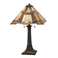 Tiffany Tischleuchte Zugschalter H:64cm Lampe