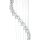 LED Pendelleuchte Glas Metall B:45 cm 3 W 20-flammig
