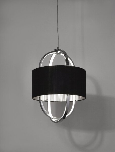 Blendarme LED Hängelampe Stoff Metall warmweiß Ø38 cm