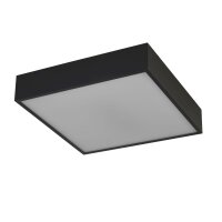 LED Deckenleuchte Aluminium IP44 B:30 cm Schwarz Weiß