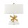 Tischlampe CERAS Gold Wei&szlig; H:46cm Wohnzimmer Lampe