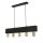 Schwarze Pendelleuchte Metall 5-flmg E27 80 cm länglich
