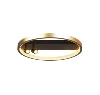 Beweglicher LED Deckenspot in Schwarz Gold rund...