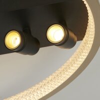 Beweglicher LED Deckenspot in Schwarz Gold rund...