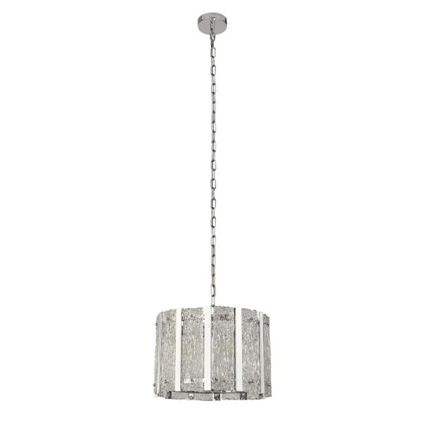 Runde Hängelampe Regenglas Metall E14 Ø39 cm Modern