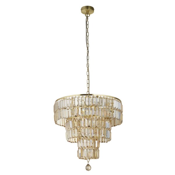 Elegante Pendelleuchte Glas Metall Ø50 cm E14 Modern