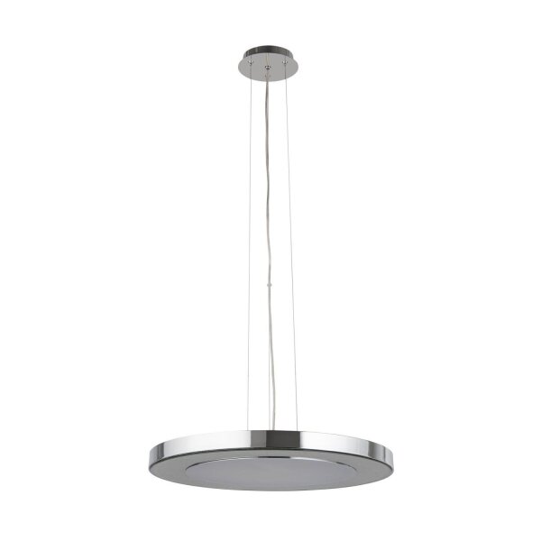 Stylische LED Pendelleuchte Metall Glas Ø50 cm in Chrom