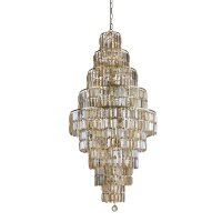 Elegante Hängelampe Glas Metall Ø60 cm E14 in...