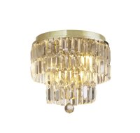 Runde Deckenleuchte IP44 Glas Metall Ø34 cm in...