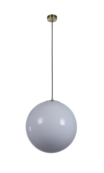 Wohnliche Hängelampe Glas Metall in Messing E27 Ø40 cm