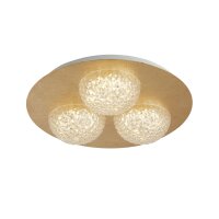 LED Einbaustrahler in Gold Metall Ø35 cm 6 W...