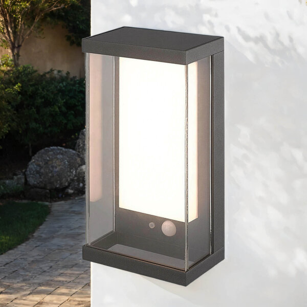 LED Solarlampe Außen mit Bewegungsmelder Aluminium IP54