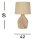 Blendarme Tischlampe E27 59,5 cm Creme Weiß Harz Stoff