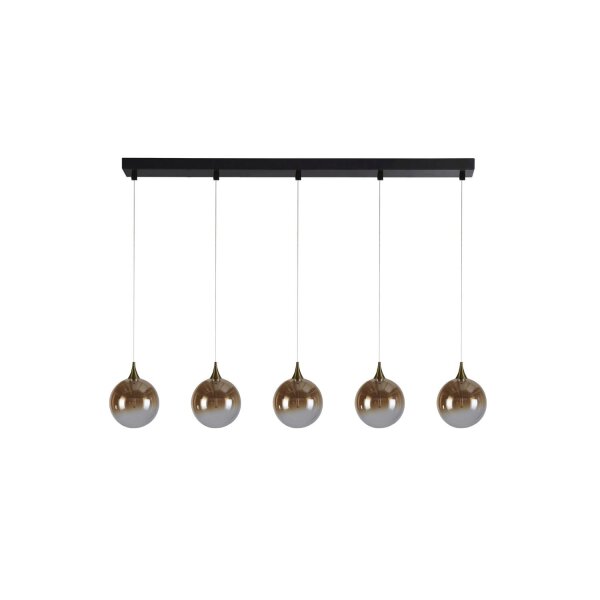 LED Pendelleuchte Metall Glas 120 cm 3000 K 5-flammig