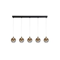LED Pendelleuchte Metall Glas 120 cm 3000 K 5-flammig