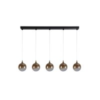 LED Pendelleuchte Metall Glas 120 cm 3000 K 5-flammig