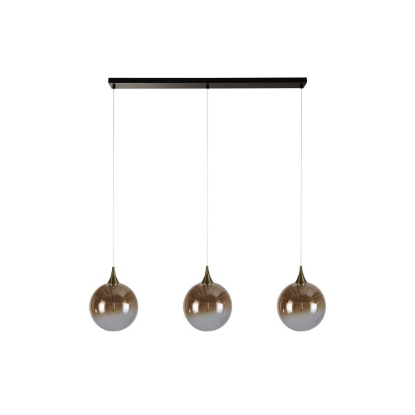 LED Hängelampe Glas 68 cm 83000 K Schwarz Bernstein