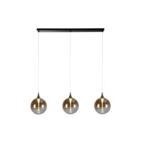 LED H&auml;ngelampe Glas 68 cm 83000 K Schwarz Bernstein