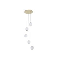 LED Pendelleuchte Metall 21 W Ø30 cm 5-flmg in...