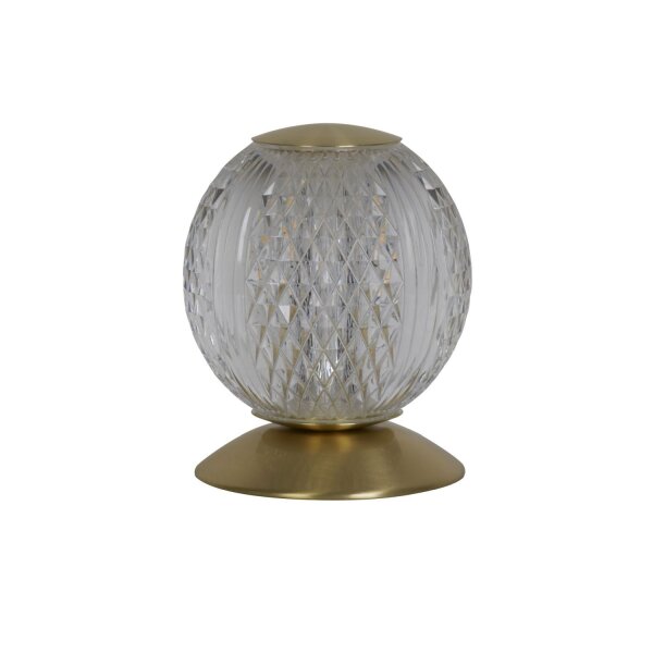 Kugel Tischleuchte Metall in Messing 13 cm G9 elegant