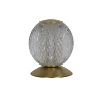 Kugel Tischleuchte Metall in Messing 13 cm G9 elegant