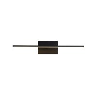 LED Spiegelleuchte Metall B:41 cm IP44 Schwarz 433 lm