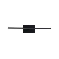 LED Spiegelleuchte Metall B:41 cm IP44 Schwarz 433 lm