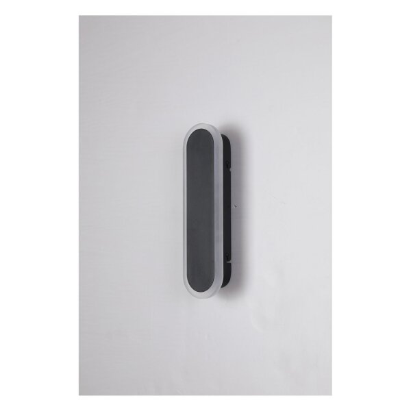 Moderne LED Außenwandlampe Metall IP65 B:8 cm Schwarz