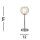Dekorative Tischlampe Glas Metall G9 33 cm klein Chrom