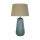 Tischlampe Stoff Glas E27 37 cm Blau Natur wohnlich