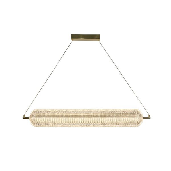 LED Pendelleuchte Metall in Messing 42 W 3000 K 108 cm