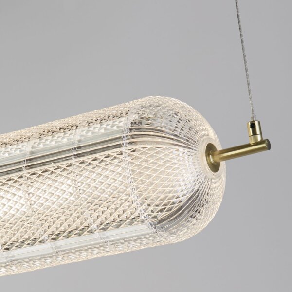 LED Pendelleuchte Metall in Messing 42 W 3000 K 108 cm