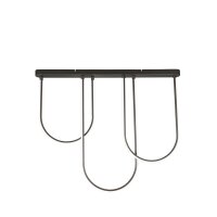 LED Deckenlampe Metall B&ouml;gen Modern 110 cm 35 W Schwarz
