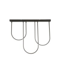 LED Deckenlampe Metall Bögen Modern 110 cm 35 W Schwarz