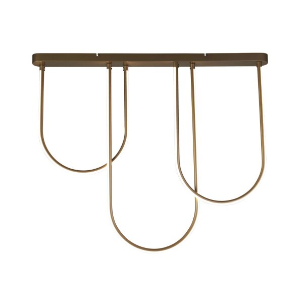 LED Deckenleuchte Metall Bögen Modern 3000 K in Bronze
