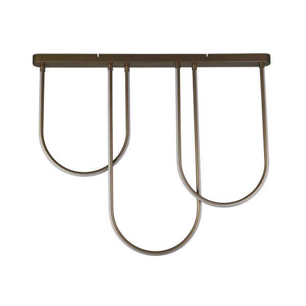 LED Deckenleuchte Metall Bögen Modern 3000 K in Bronze